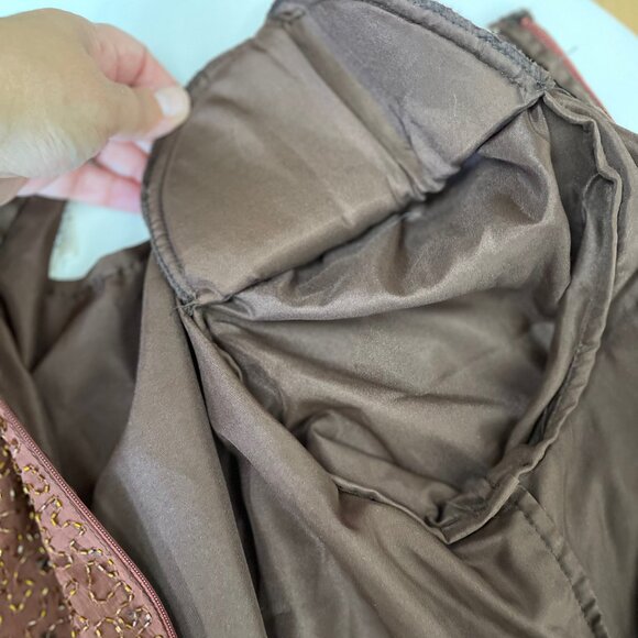 Stunning 100% Silk Beaded Dress - Made in India (SZ 10-12) - Picture 11 of 15